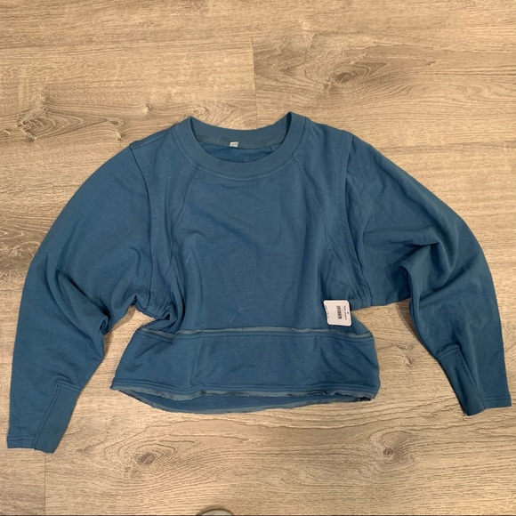 NWT Free People Where The Wind Blows Blue Pullover Sweater - Picture 3 of 5